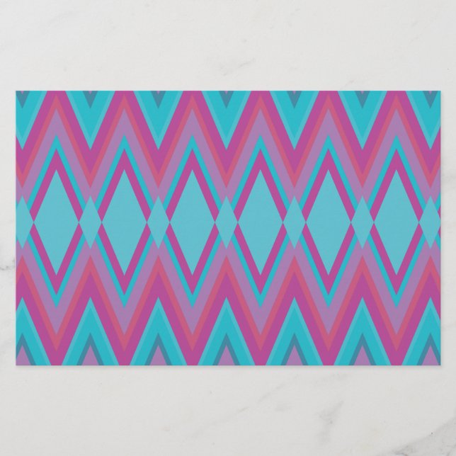 Papelaria Roxo e Aqua Tribal (Frente)