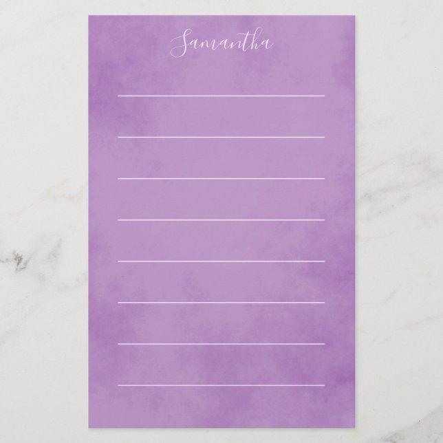Papelaria Roxo Elegante Forrado (Frente)