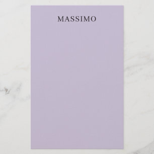Papelaria Roxo Pálido Profissional Único Clássico Nome Própr