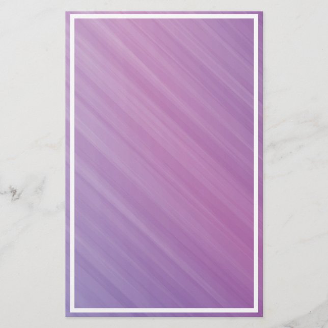 Papelaria Roxo Pastel Lavanda Borda Branca (Frente)