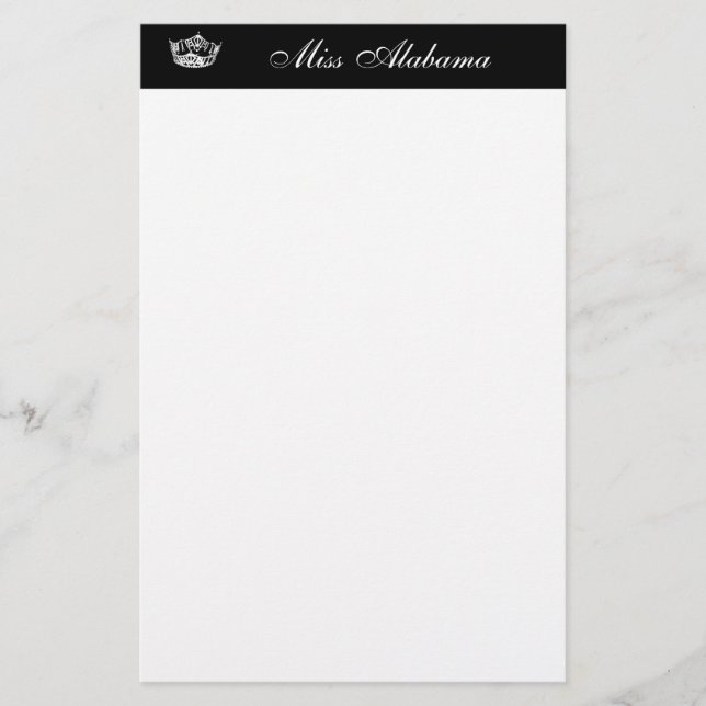 Papelaria Royalty Pageant do Stationery (Frente)