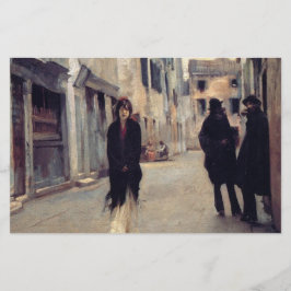 Papelaria Rua em Veneza (Mulher Elegante) (Cantora Sargent)