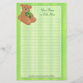 Papelaria Rua, papel de carta do Urso do Pat