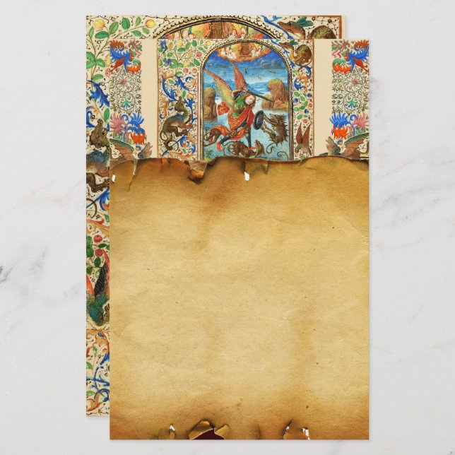 Papelaria RUAS. MICHAEL ARCHANGEL E DRAGON - Miniatura Flame (Frente/Verso)