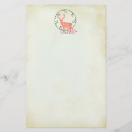 Papelaria Rustic Reindeer Boho Watercolor