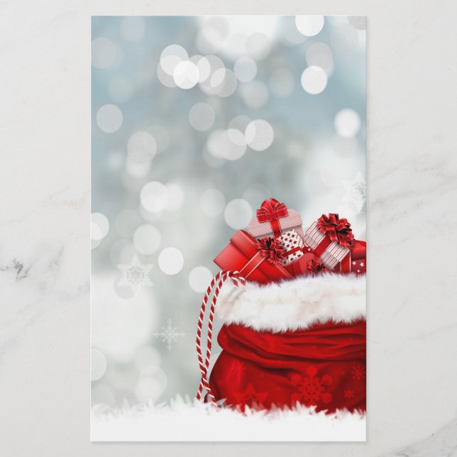 Papelaria Saco de Natal de presentes (Frente)