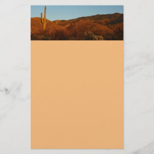 Papelaria Saguaro Sunset I Arizona Desert Landscape