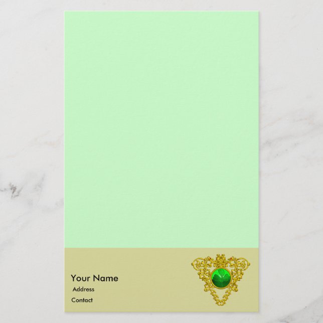 Papelaria SAINT PATRICK'S CELTIC HEART, SHAMROCK Light Green (Frente)