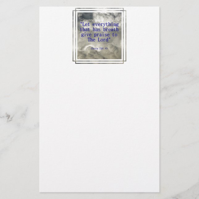 Papelaria Salmo 150: 6 (Frente)