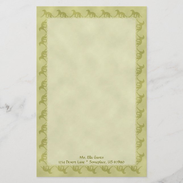 Papelaria Saluki Silhouette (Frente)