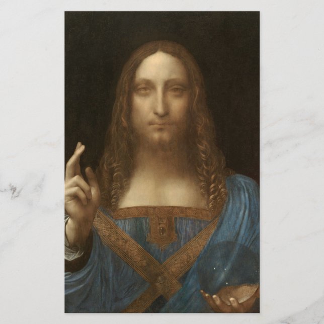 Papelaria Salvator Mundi (Salvador do Mundo) (da Vinci) (Frente)