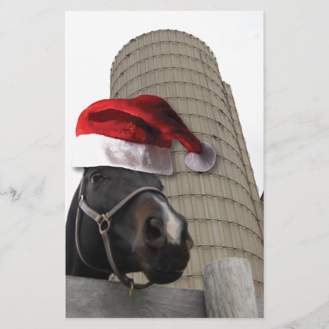 Papelaria Santa Hat Horsey (Frente)