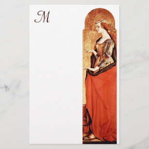 Papelaria SANTO MARY MAGDALENE MONOGRAMA Dourado, Vermelho,