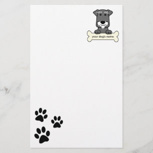 Papelaria Schnauzer diminuto personalizado