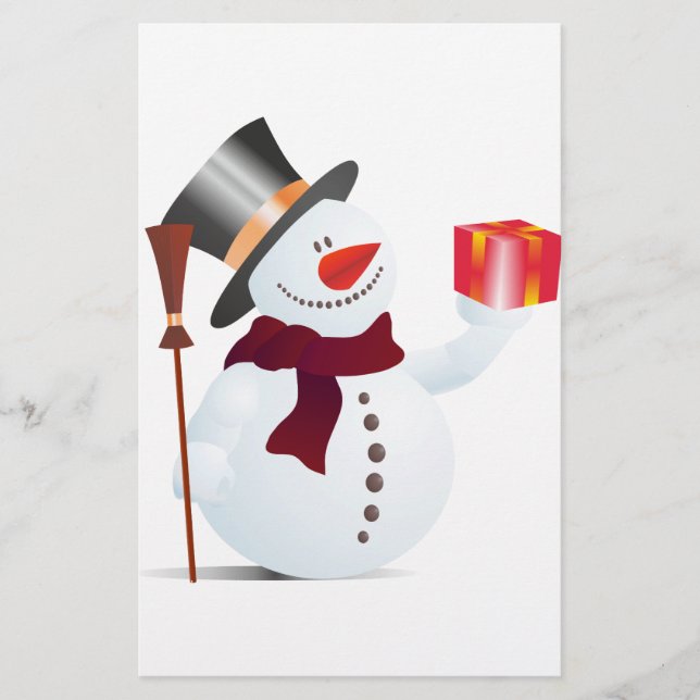 Papelaria Schneemann / Boneco de Neve para o Natal (Frente)