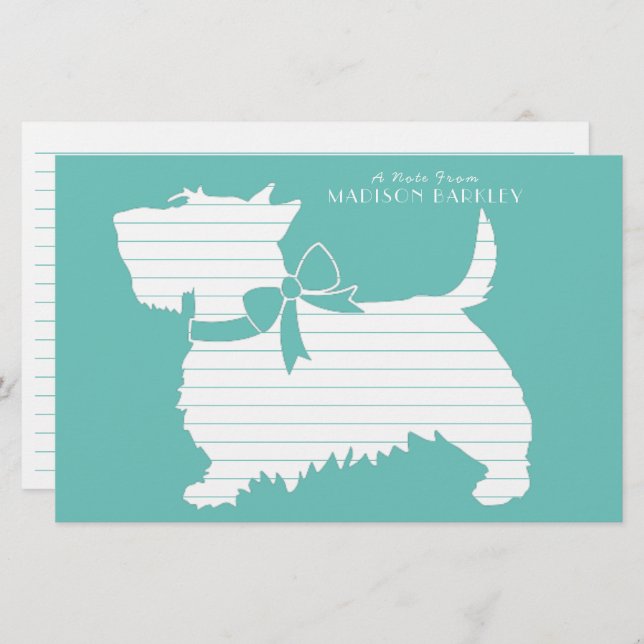 Papelaria Scottish Terrier Scotty Dog Puppy Scottie (Frente/Verso)