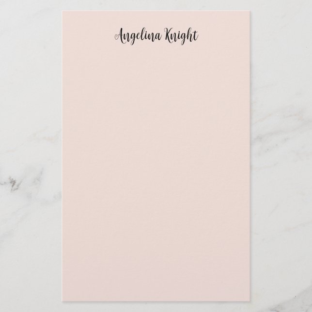 Papelaria Script de manuscrito simples Elegante Na moda Chic (Frente)