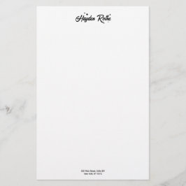 Papelaria Script Retro Preto e Branco