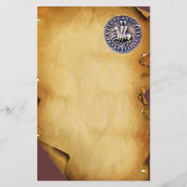 Papelaria SELO DO MODELO KNIGHTS, BURRAMENTO castanho (Frente)