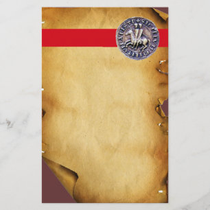 Papelaria SELO DO MODELO KNIGHTS, BURRAMENTO castanho