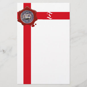 Papelaria SELO DO MODELO KNIGHTS, Monograma, Branco