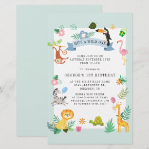 Papelaria Selvagem Safári Animais da Selva 1º Aniversário