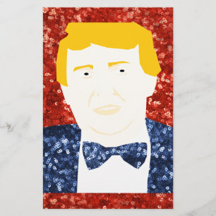 Papelaria sequin donald trump