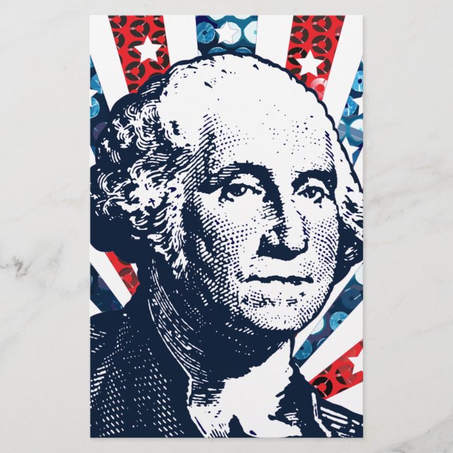 Papelaria sequin george washington (Frente)