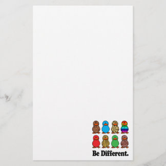 Papelaria ser diferentes patos-patos-padrão engraçado