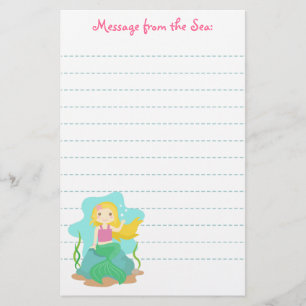 Papelaria Sereia Bonita e Fofa, para Meninas