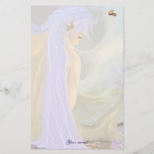 Papelaria Sereia De Cabelo Roxo! (Frente)