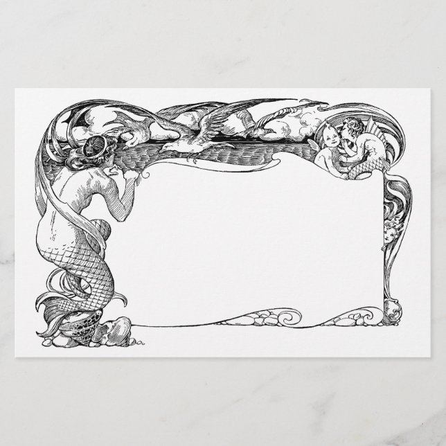 Papelaria Sereia e gaivotas (Frente)