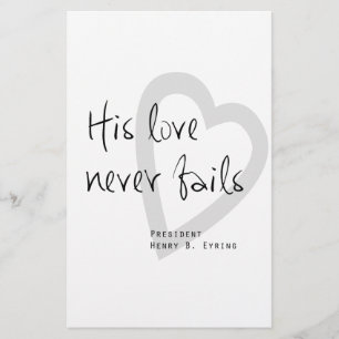 Papelaria seu amor nunca falha henry b eyring citação mormom
