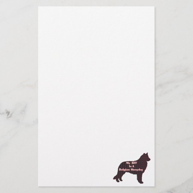 Papelaria Sheepdog belga BFF (Frente)