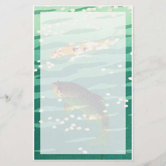 Papelaria Shiro Kasamatsu Karp Koi - lagoa japonesa (Frente)