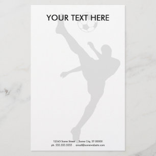 Papelaria silhueta de futebol