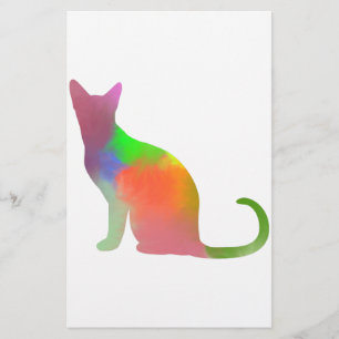 Papelaria Silhueta de Gato de Água