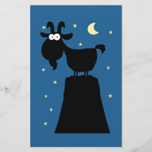 Papelaria Silhuette of Goat on Mountain