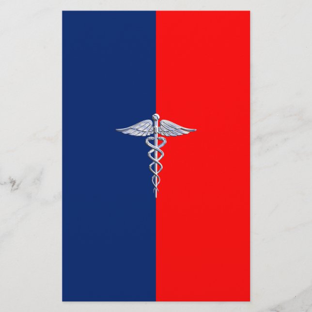 Papelaria Silver Caduceus Medical SymLeague (Frente)