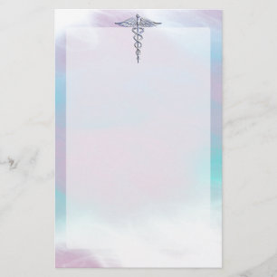Papelaria Silver Caduceus - Símbolo Médico Mãe Pérola