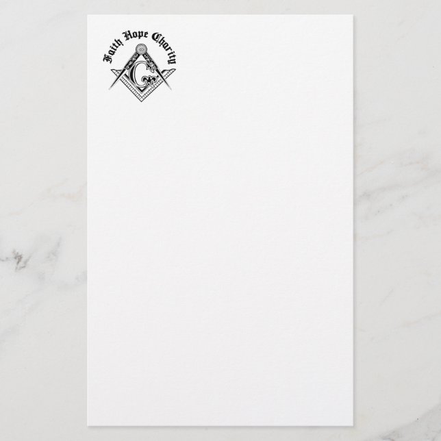 Papelaria Símbolo de maçonaria (Frente)