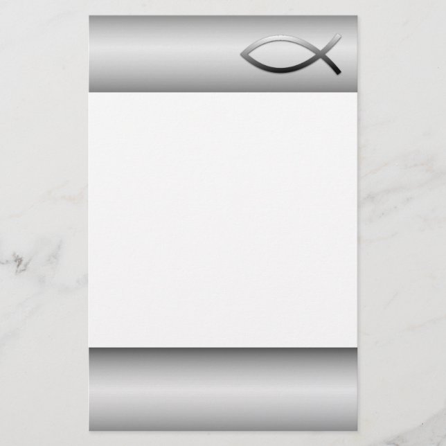 Papelaria Símbolo do cristão dos peixes de Ichthys Jesus (Frente)