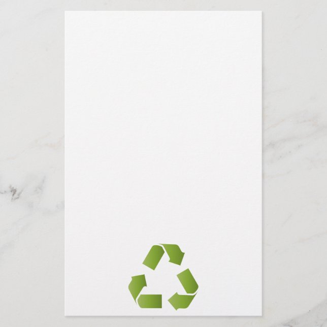 Papelaria SÍMBOLO DO reciclar (Frente)