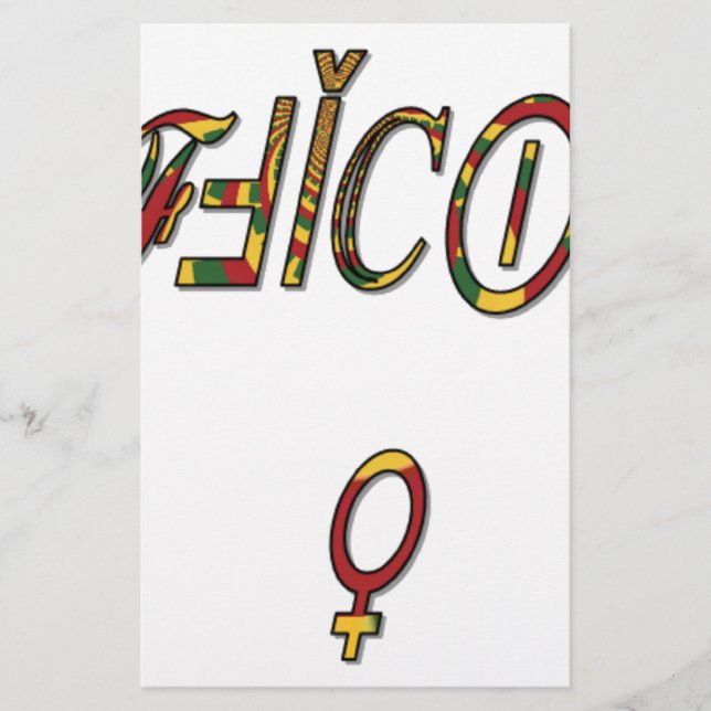 Papelaria Símbolo feminino "OFICIAL" invertido Impressão (Frente)