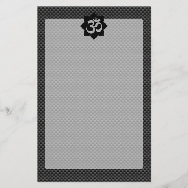 Papelaria Símbolo OM Espiritualidade de Lotus no Estilo de F (Frente)