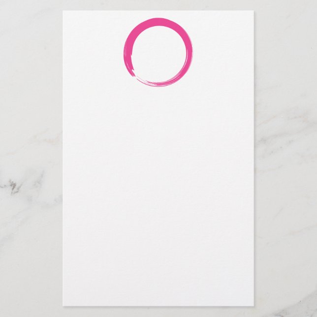 Papelaria Símbolo Zen Rosa / Círculo Enso (Frente)