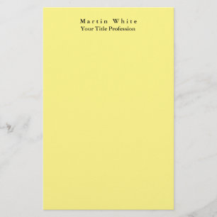 Papelaria Simples, Amarelo claro, profissional moderno