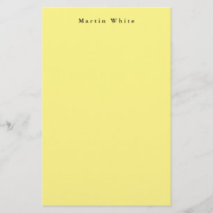 Papelaria Simples, Amarelo claro, profissional moderno