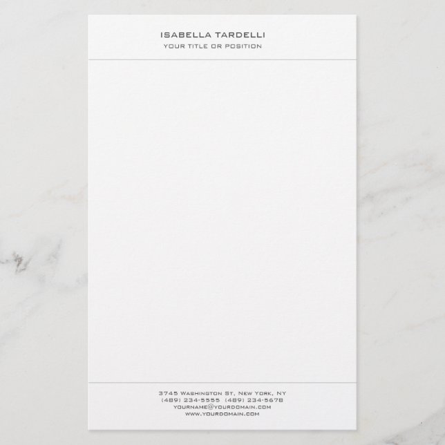 Papelaria Simples Minimalista Moderno Profissional (Frente)