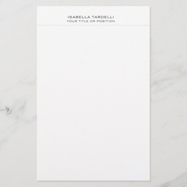 Papelaria Simples Minimalista Moderno Profissional (Frente)